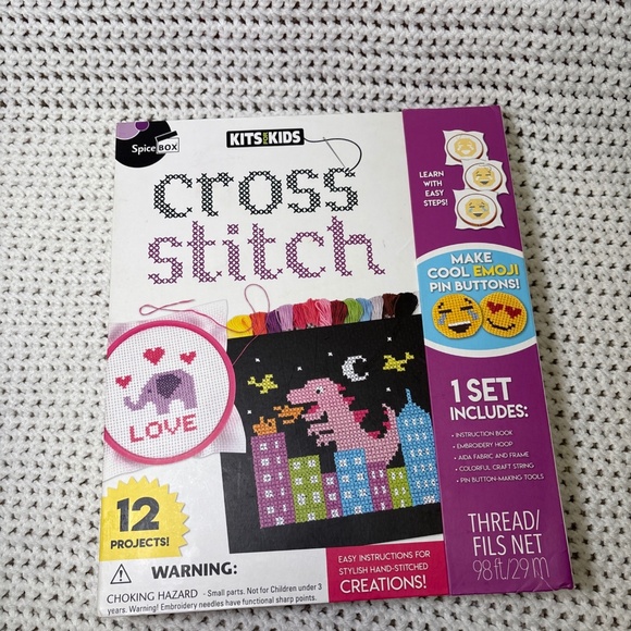Spice Box KITS For Kids Cross Stitch 12 Projects Opened (See Descr.) - Picture 1 of 11